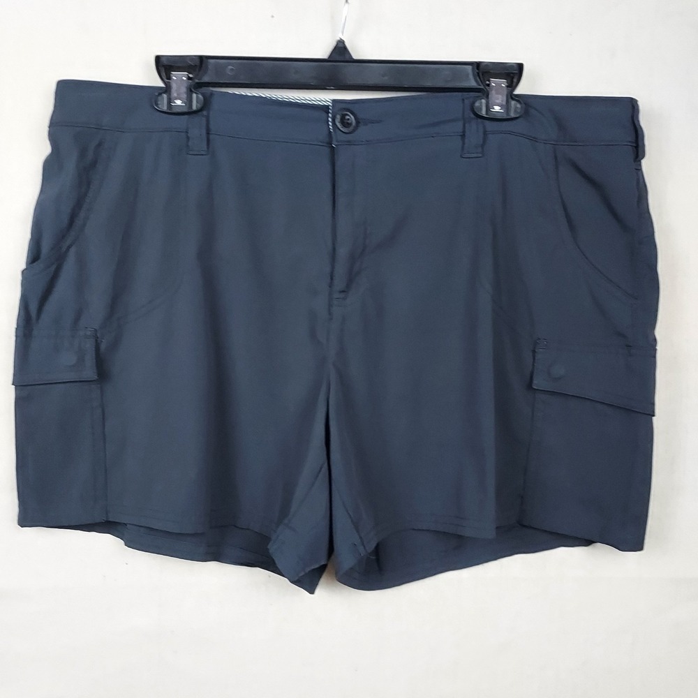 World Wide Sportsman Womens Cargo Shorts Size 16 Black Outdoor UtilityLightweigt